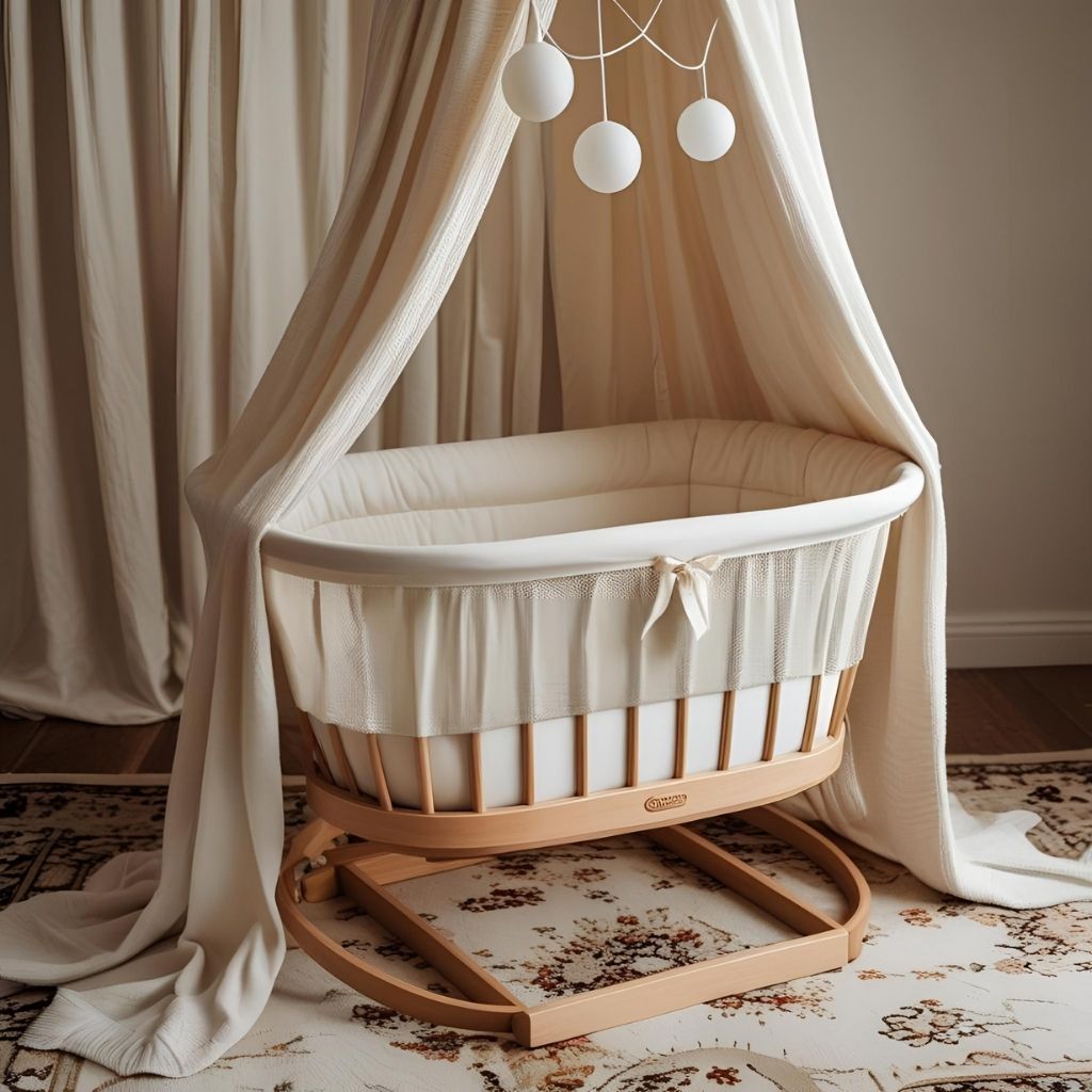 Baby bassinet with flat sheets