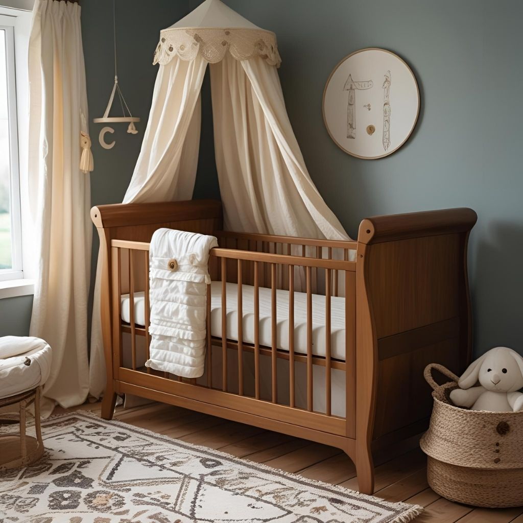 60cm x 120cm baby cot with sheets