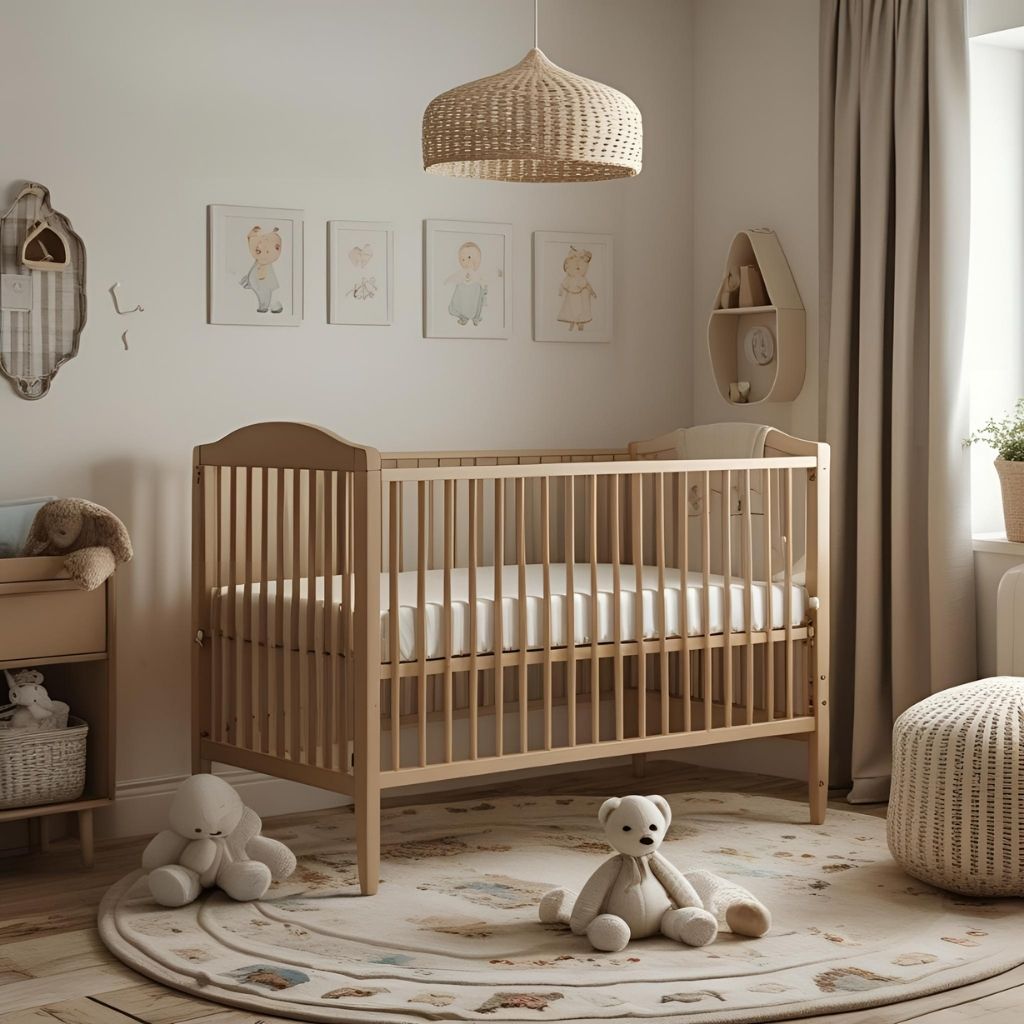Made up Cot with Custom Sized Flat Bassinet Sheets